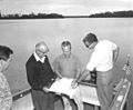 Image 55Roy O. Disney inspecting design plans on-site in Florida (from Walt Disney World)