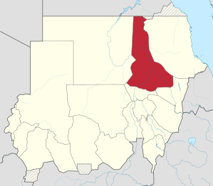 Vị trí ở Sudan.