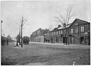 Allmänna gränd på Djurgården i Stockholm 1895.