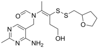 Skeletal formula of fursultiamine