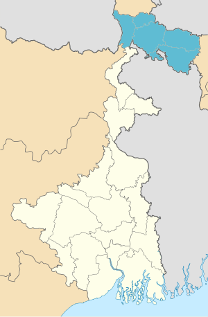 Location of Jalpaiguri division in West Bengal