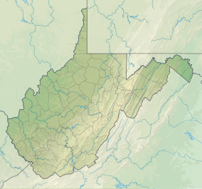 Map showing the location of Greenbrier River Rail Trail State Park