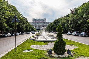 Le palais du Parlement à Bucarest.