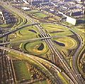 Knooppunt Kethelplein voor de opening van de A4 Midden-Delfland in 2014