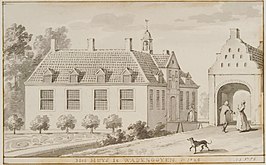 Het Huis te Wadenoijen in 1728