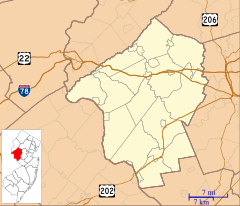 Rockaway Creek (New Jersey) is located in Hunterdon County, New Jersey