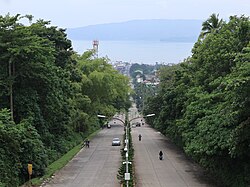 F.S. Pajares Ave. in Pagadian City, showing the view of Illana Bay in the background