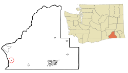 Location of Wallula, Washington