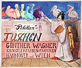 Werbung der „Künstlerfarben-Fabriken“ in Hannover und Wien; Plakatentwurf, unbekannter Künstler, 1909