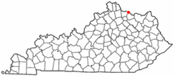 Location of Dover, Kentucky