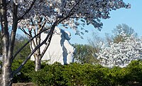 White granite statue of Martin Luther King Jr.