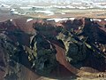 Veduta aerea delle pareti del canyon Jökulsárgljúfur