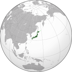 Ligging van Japan