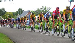 Het peloton in de 2e etappe, Nederland