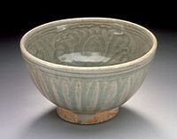 Bowl with incised peony designs, Sri Satchanalai, 15th century