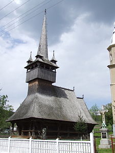 Wooden in church in Corund