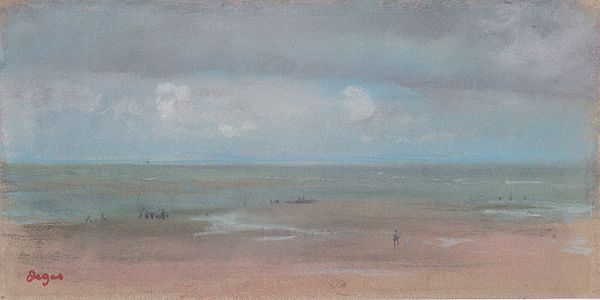 Paysage de plage, 1869, pastel sur papier, 15,6 × 30,5 cm, Palais Albertina, Vienne.