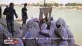 A drabsha being carried to the Tigris River