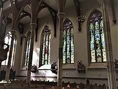 Stained Glass on the left side of the cathedral