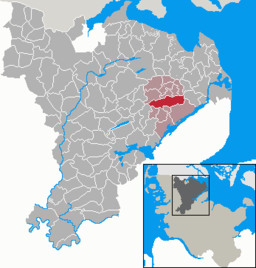 Läget för kommunen Süderbrarup i Kreis Schleswig-Flensburg