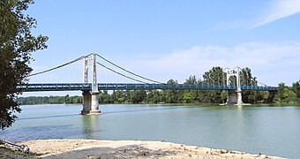 El puente colgante de Auvillar