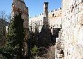 The castle's housing unit with domed kitchen funnel