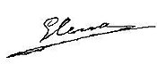 Firma de Sierva de Dios Elena de Montenegro