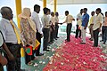 President of Maldives Mohamed Nasheed visits Dharavandhoo in 2010.