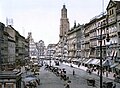 Fotografía de Breslavia, Alemania (Hoy en día Wrocław, Polonia) tomada en el este de la ciudad entre los años 1890-1900 usando la técnica de fotocromo. Autor desconocido