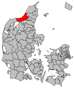 Kart over Jammerbugt kommune