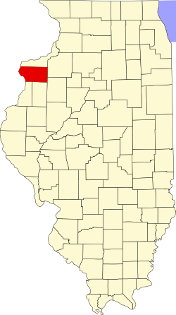 Karte von Mercer County innerhalb von Illinois