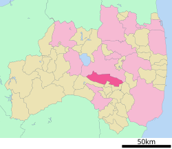 Location of Sukagawa in Fukushima Prefecture