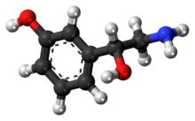 Ball-and-stick model of (R)-Norfenefrine