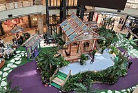 Kampung House decoration at Suria KLCC's centre court for Hari Raya.