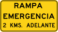 W7-4 Runaway truck ramp ahead