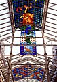 Stained glass ceiling of Victoria Quarter