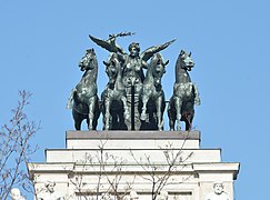 Cuadriga en el Parlamento austríaco en Viena