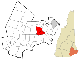 Location in Rockingham County and the state of New Hampshire