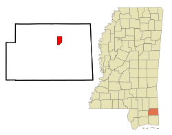 Location of Lucedale, Mississippi