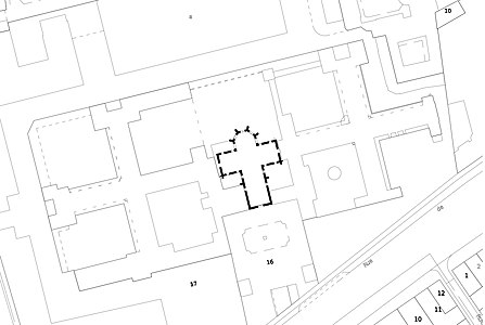 Plan de l'hôpital (éch. : 1/500).