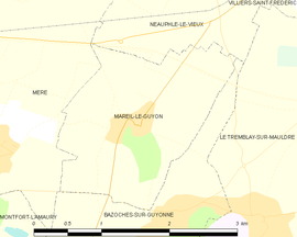 Mapa obce Mareil-le-Guyon