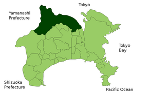 Poziția localității Sagamihara