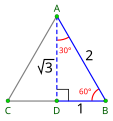 30-60-90 háromszög