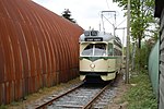 PCC-car HTM 1024 bij de Electrische Museumtramlijn Amsterdam; 9 mei 2009.