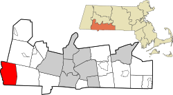 Location in Hampden County in Massachusetts