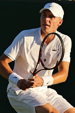 Ilja Ivaška v kvalifikaci Wimbledonu 2016