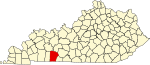 State map highlighting Logan County