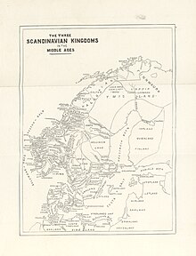 maps of the three Scandinavian countries before 1000