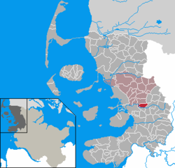 Elhelyezkedése Schleswig-Holstein térképén