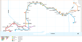 Schéma des tracés des lignes et une fois terminées.